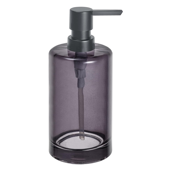 Dispenser de săpun Blomus Mani, sticlă, gri închis, 7, 5x7, 5x19cm
