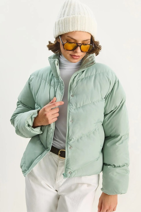 Geaca Puffer HiCCUP, femei, verde menta, textil