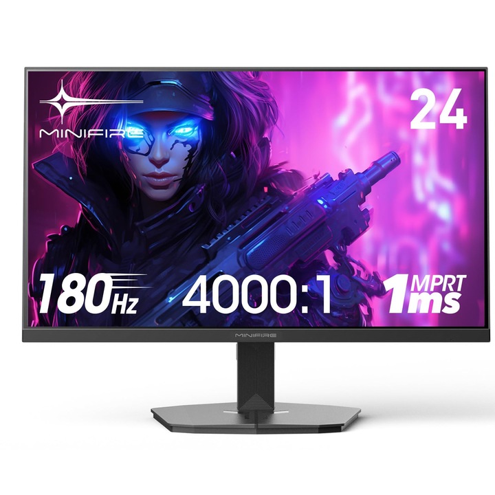 Monitor de gaming MiniFire 24 inch, 180Hz, FHD 1080P, suport AdaptiveSync, HDR10