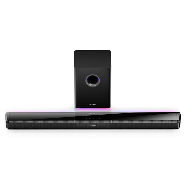 Soundbar ULTIMEA 5.1 mélynyomóval, Bluetooth, HDMI eARC, RGB világítás