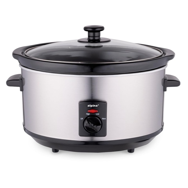Multifőző Alpina 3.5L, 240W, kerámia tál, inox, ezüst