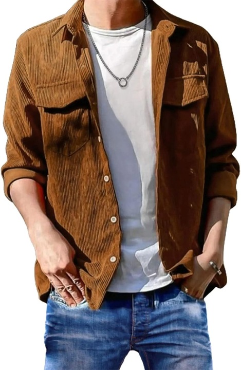 Camasa barbati, Meilicloth, Muscle Fit, casual, maro, M INTL