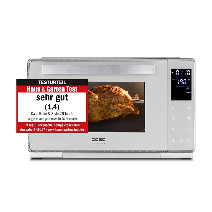 Cuptor electric CASO Bake & Style 26 Touch, 1500W, 26l, multicolor