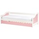 Pat extensibil Beliani Luneray din lemn de pin, roz, 90x200 cm