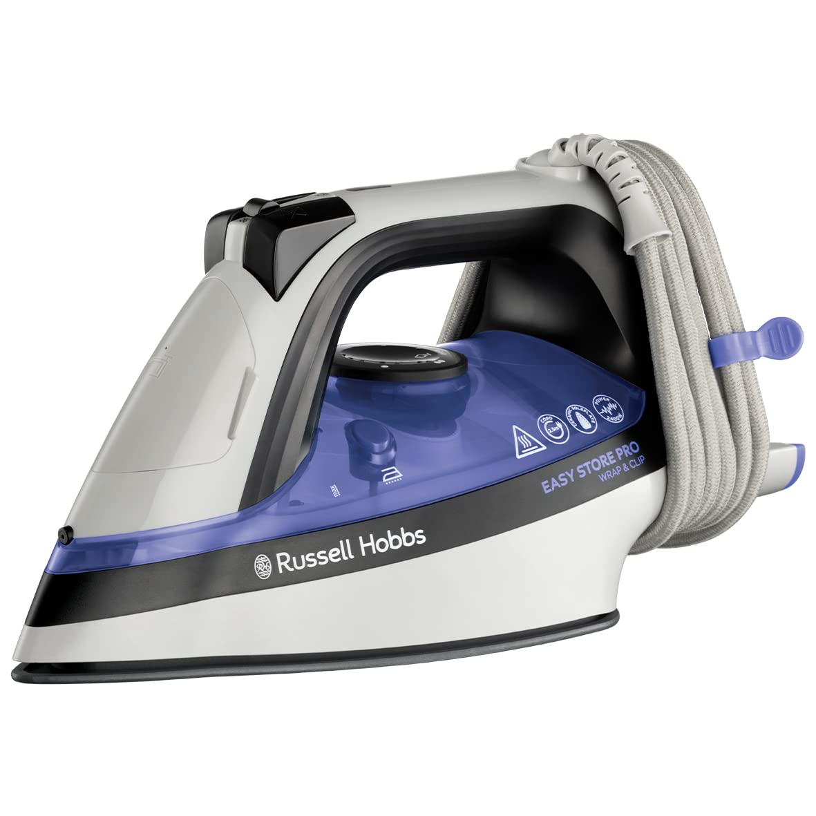 Fier de calcat Easy Store Pro Wrap & Clip 26730-56, 2400W, talpa ceramica durabila, jet abur 180gr gri deschis