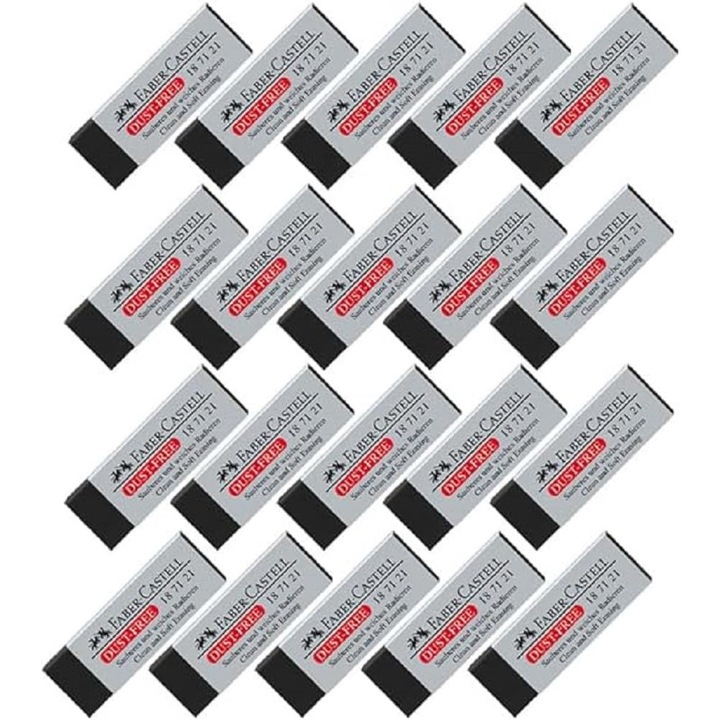 Set radieri Faber-Castell, 20 bucăți, plastic, negru