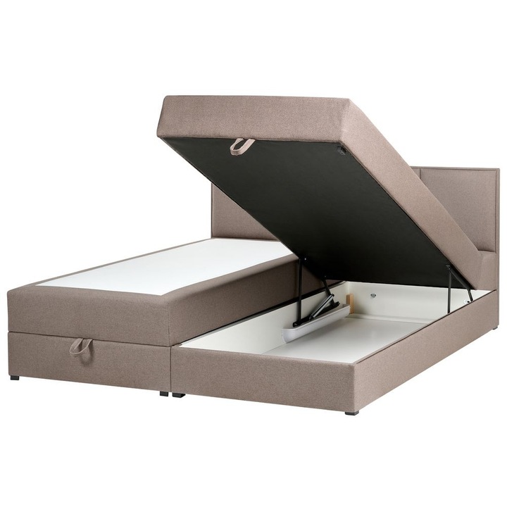 Pat divan cu depozitare Baronet 180 x 200 cm Taupe