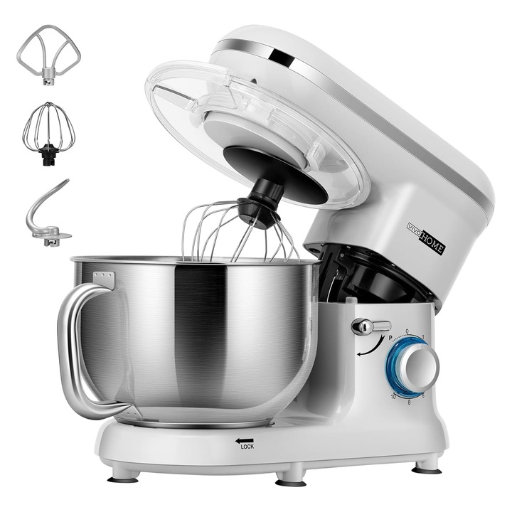 VIVOHOME konyhai robotgép, 6L, 660W, 10 sebességes, állvánnyal