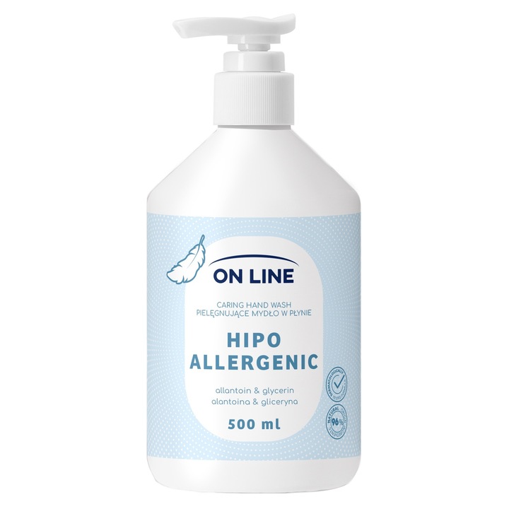 Течен антибактериален сапун, On Line, 500 мл, с екстракт от върба и глицерин