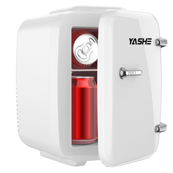 Mini frigider portabil Yashe, 4 Litri, termoelectric, alb