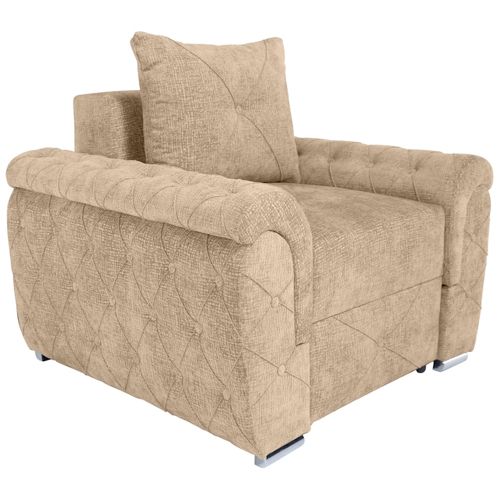 Fotoliu ATLAS, curio crem inchis