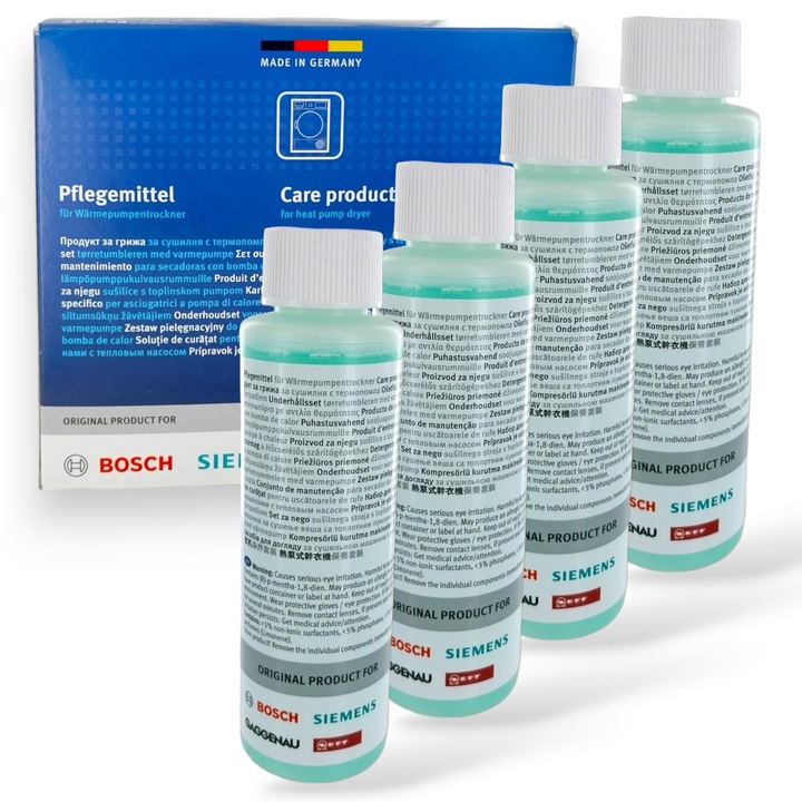 Detergent curățare, Dekarox, set 4x125ml, pentru uscătoare cu pompă de căldură, multicolor