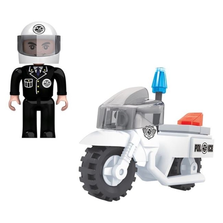 Set Cuburi de Constructie – Motocicleta de Politie, 26 Piese