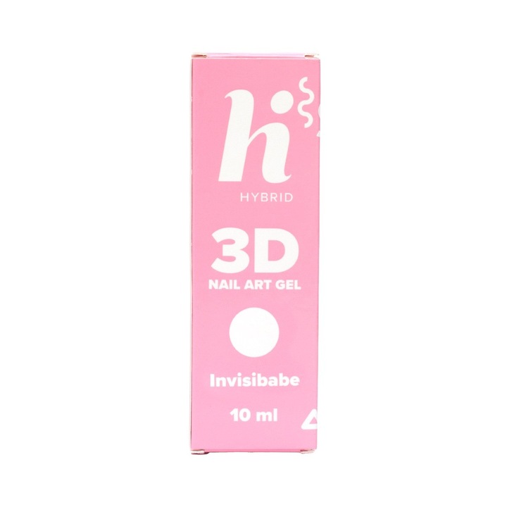 3D гел за нокти Hi Hybrid Invisibabe 10 мл, 3D ефект, лесно нанасяне