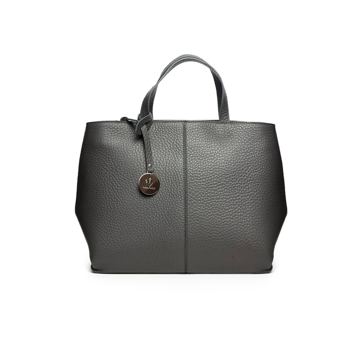 Női bőr táska, ANNA FELLINI, Cosulet Ana közepes, szürke, 35 x 13 x 28 cm