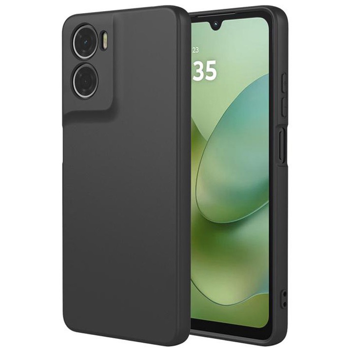 Husa pentru Motorola Moto G06 Daden® Silicon SoftFlex, Ultra Slim, Protectie sporita, Interior de microfibra, Negru