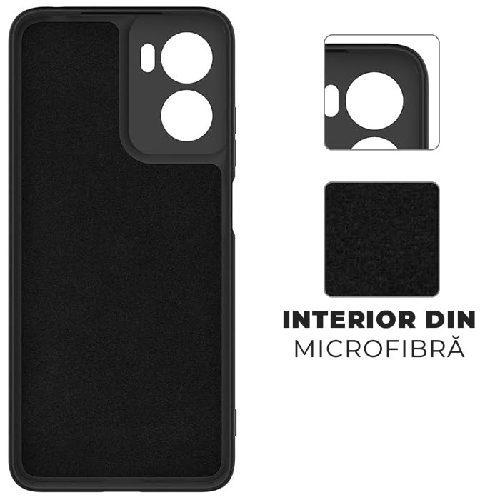 Husa pentru Motorola Moto G06 Daden® Silicon SoftFlex, Ultra Slim, Protectie sporita, Interior de microfibra, Negru
