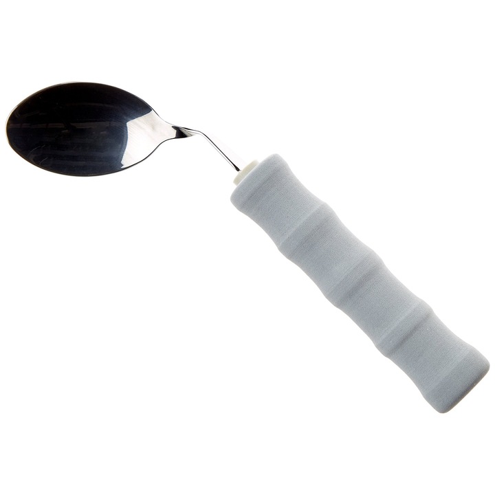 Set tacamuri Homecraft, lingură și furculiță, design ergonomic, geeignet pentru artrită, culoare albă