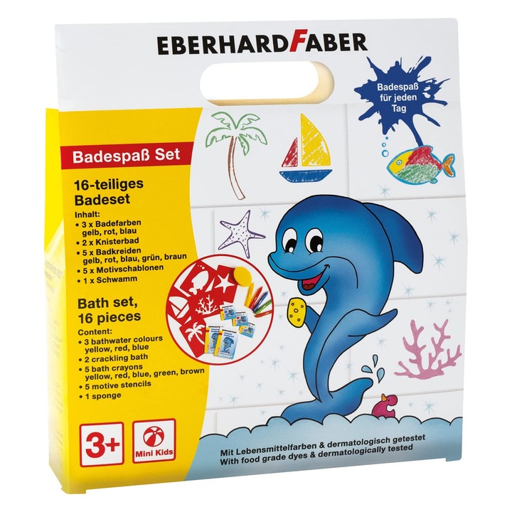 Eberhard Faber fürdőjáték készlet, 16 darabos, többszínű