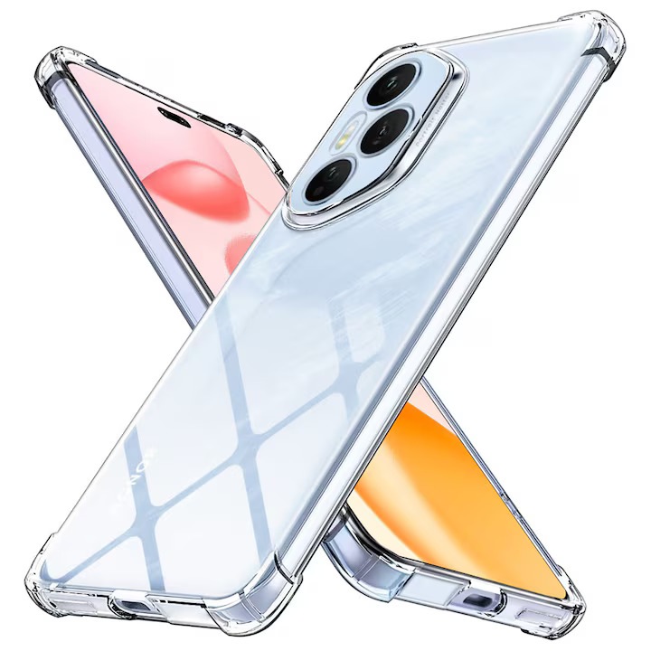 Удароустойчив мек TPU калъф, съвместим с Honor 400 Pro, прозрачен