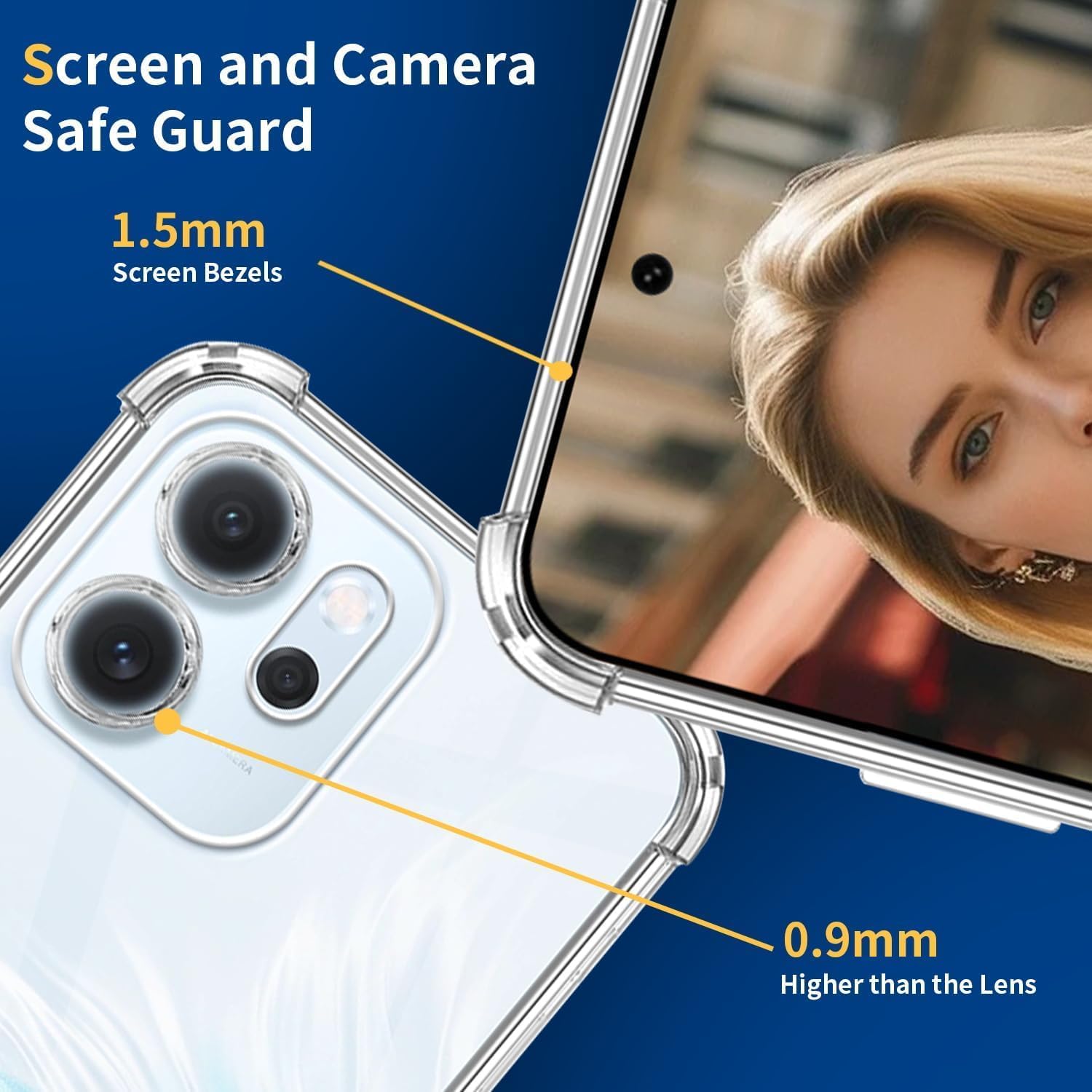 Husa Soft Antisoc compatibila cu Oppo Reno 14F, 14FS, Clear