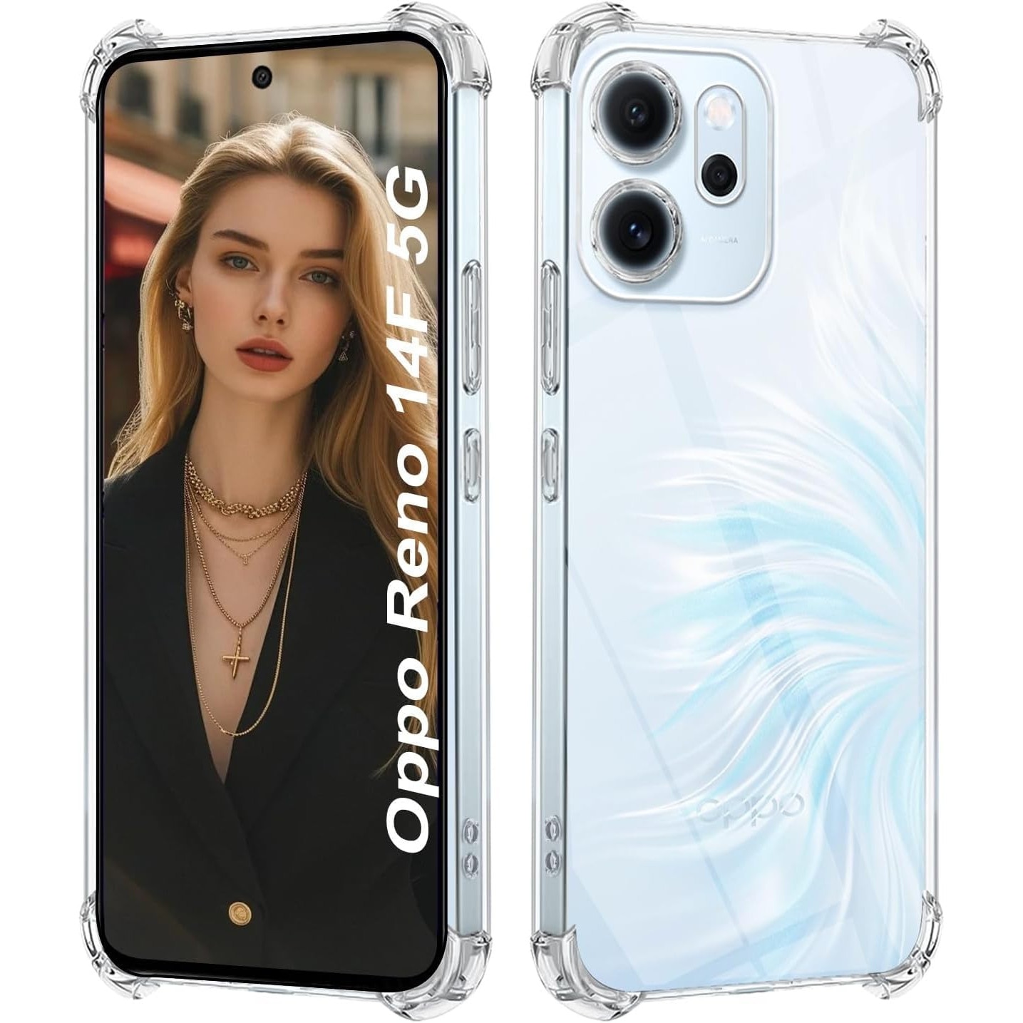 Husa Soft Antisoc compatibila cu Oppo Reno 14F, 14FS, Clear
