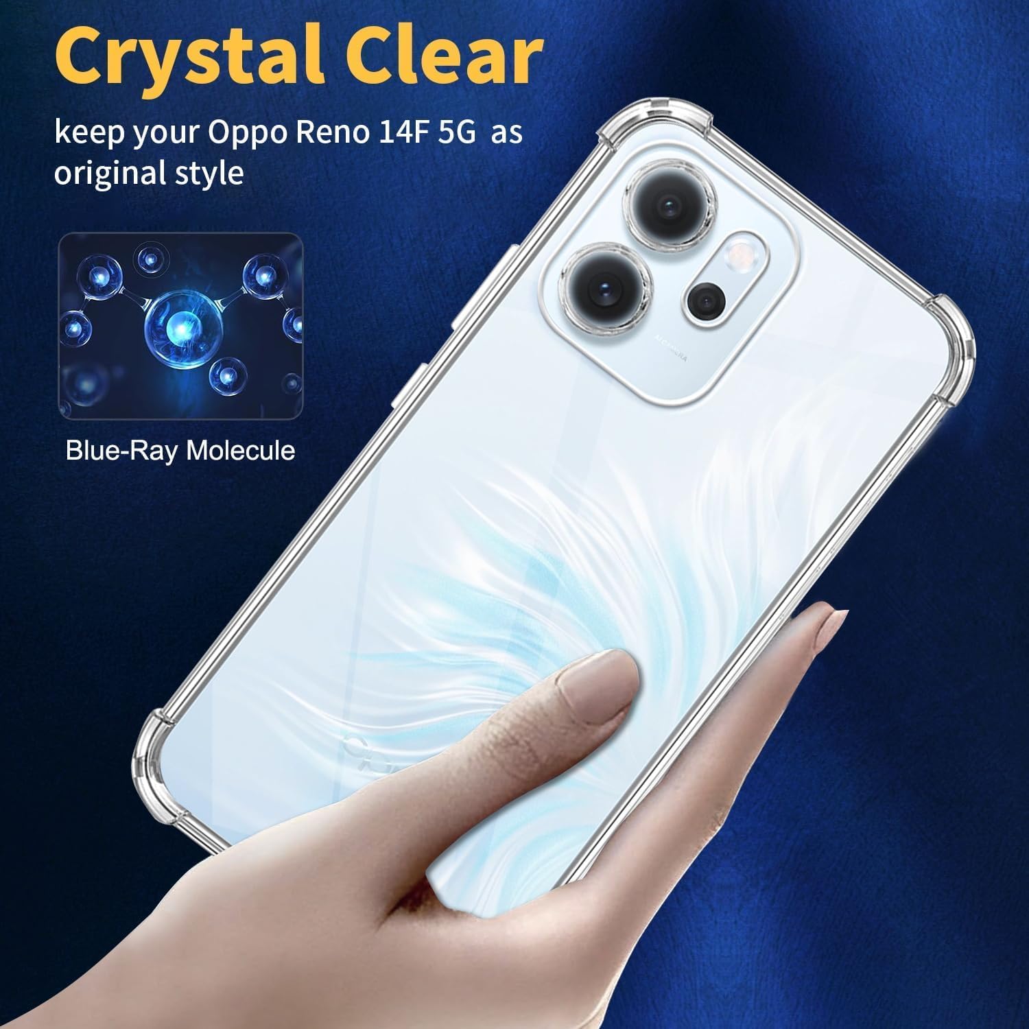 Husa Soft Antisoc compatibila cu Oppo Reno 14F, 14FS, Clear