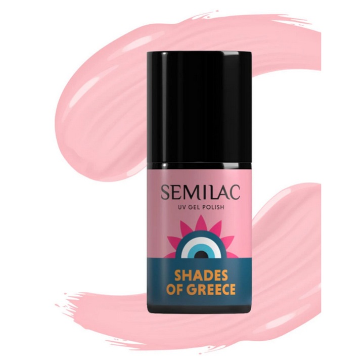 Oja Semilac A709 Aphrodite's Kiss, roz, 7ml, efect clasic, acoperire completa