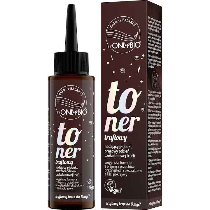 Toner pentru par cu trufe, OnlyBio, nuanta maro intens, 100ml