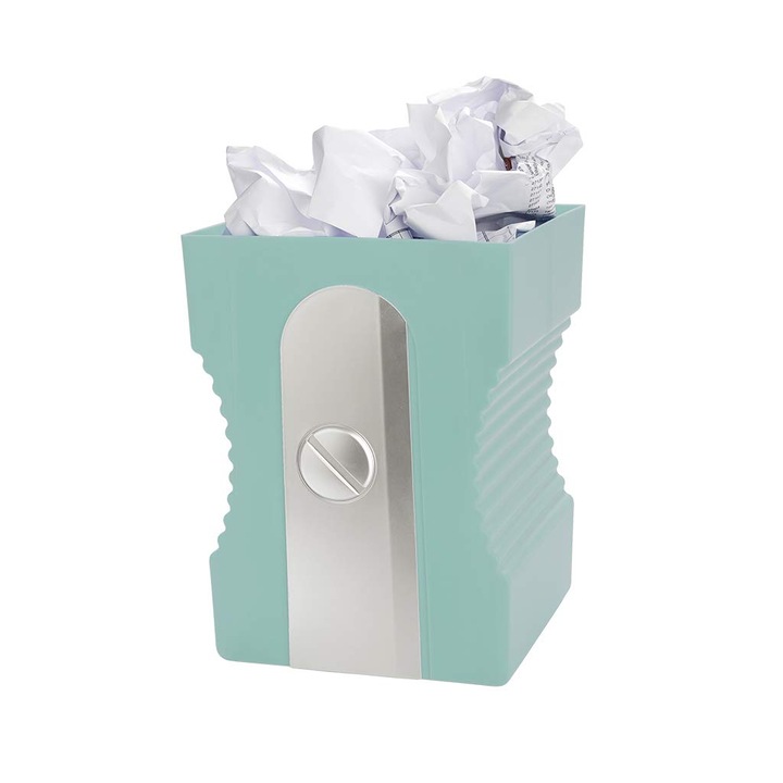 Cos de gunoi Balvi, dreptunghiular, 10l, albastru deschis, pentru reciclare