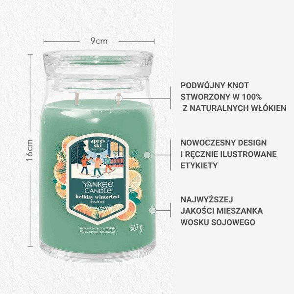 Lumanare parfumata Yankee Candle, Holiday Winterfest, 567g - eMAG.ro