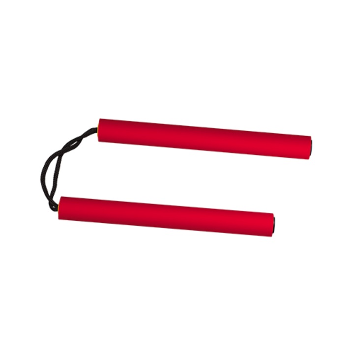 Nunchucaku de antrenament din spuma Albainox, 28x3.3 cm, rosii
