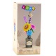 Set de constructie LEAN Toys - Buket colorat cu floarea-soarelui, 387 elemente, 27x8cm