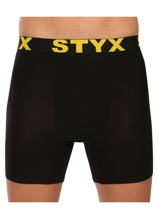 Boxeri barbatesti Styx lungi sport negri cu elastic, 2XL INTL