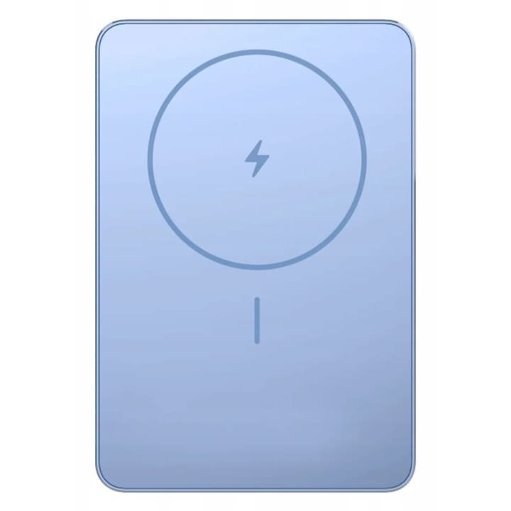 Xiaomi Super Slim Magnetic külső akkumulátor BHR08POGL, 5000 mAh, vezeték nélküli 15 W, 22.5 W USB Type-C kék