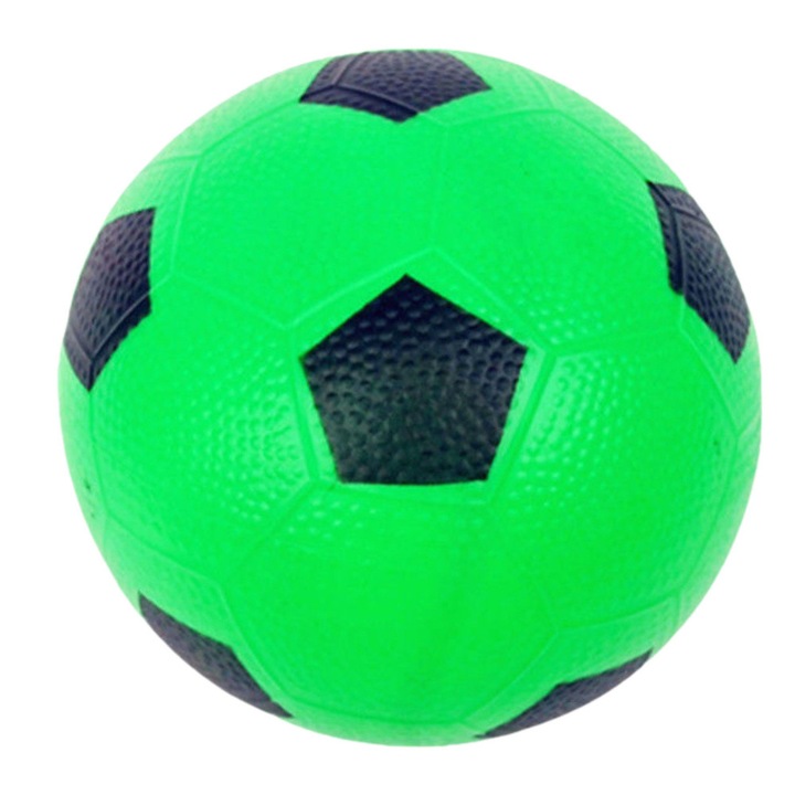 Minge de cauciuc, LEAN Toys, model fotbal, verde, 16cm