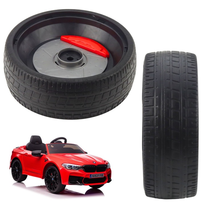 Предно колело за електрическо превозно средство BMW M5 DRIFT, LEAN Toys, 1 брой, бяло.
