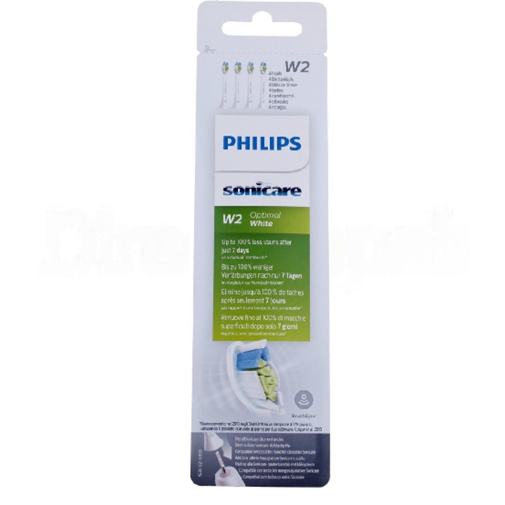 Philips - Set 4 capete periuta W2 Optimal White, alb