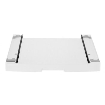 Kit LG pentru suprapunere masina de spalat pe uscator, cu suport rufe, alb