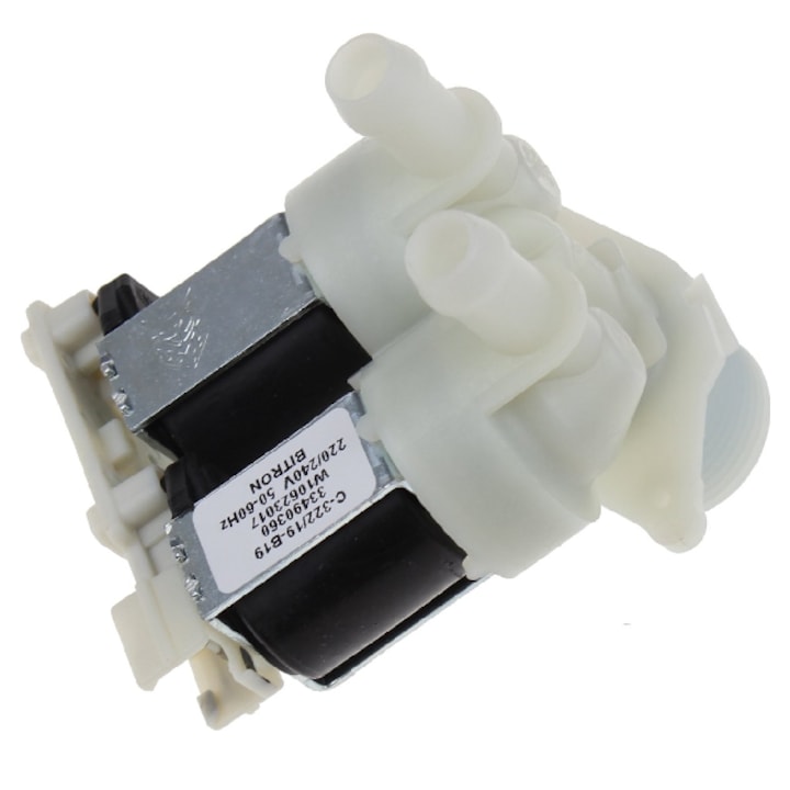 Supapa de admisie dubla Whirlpool 481010623017 pentru masina de spalat, control precis al debitului de apa