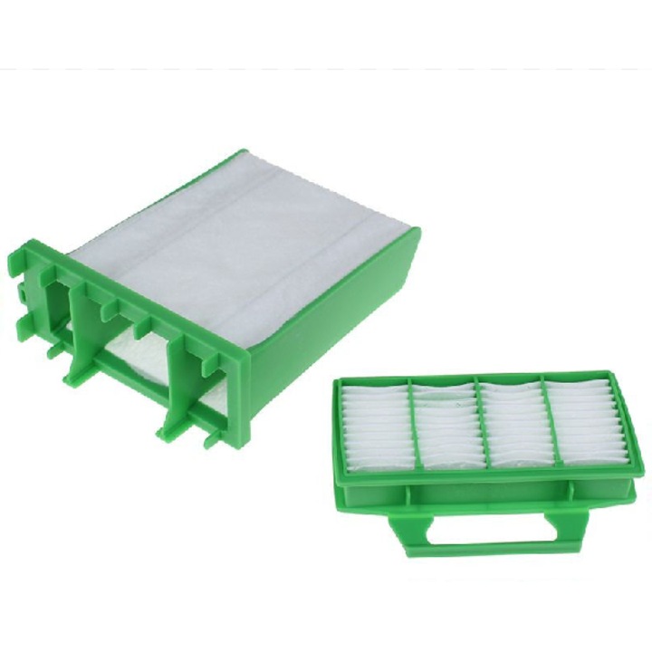 Cutie microfiltru și filtru igienă, Sebo, alb/verde