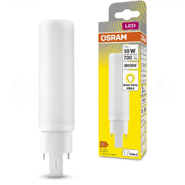 Osram - LED Dulux D/E (18W) 7W/830 G24q-2 - 4058075559127 - pentru Iluminat
