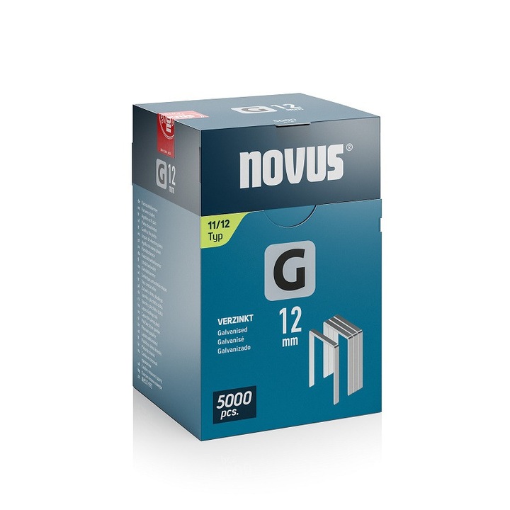 Zszywki tip 11 (G) Novus, 5000 bucati, 10,6mm, 1,25mm