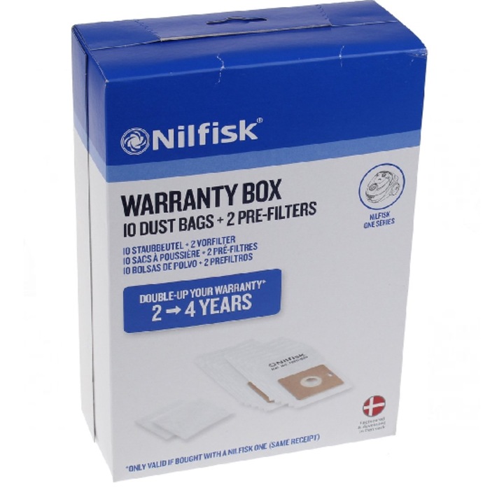 Nilfisk - Sac pentru aspirator Neo Warranty - 10 buc. + 2 filtre - 42000600