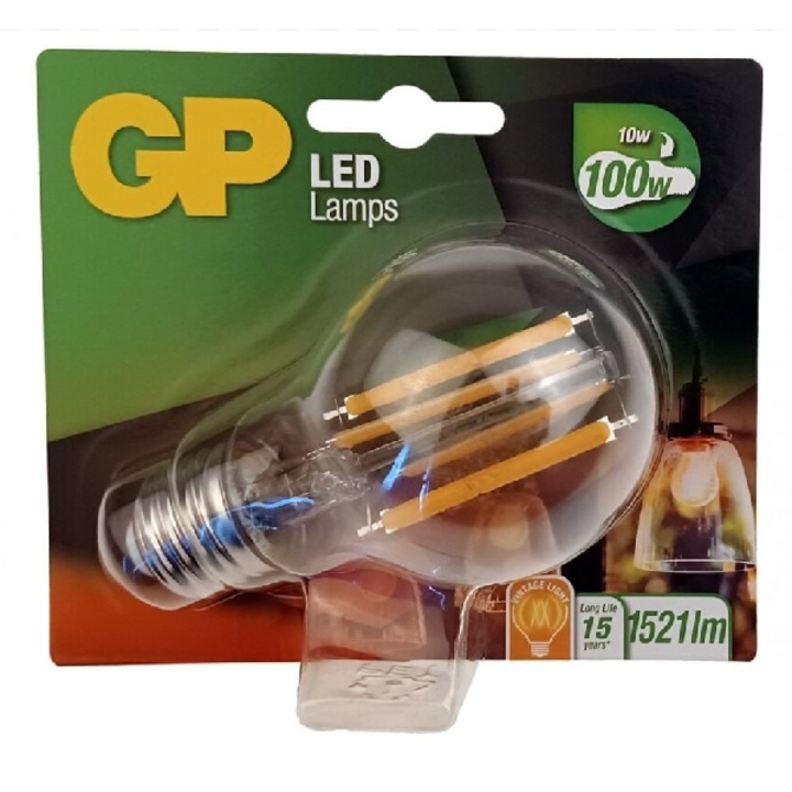 Gp - Bec LED 086536 E27 A60 Filament Clasic 10W - 745GPCLAS086536CE1 - за осветление