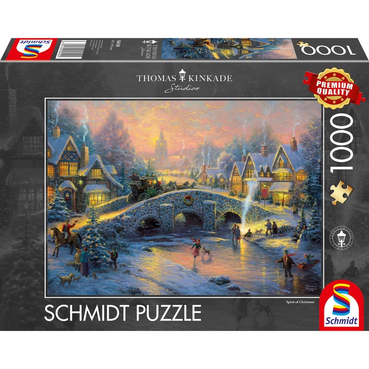 Schmidt Spiele 58450 - Томас Кинкейд „Зимно село”, пъзел от 1000 части