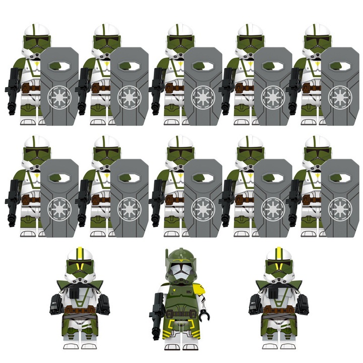 13 darabos építőfigura készlet, Star Wars design, többszínű