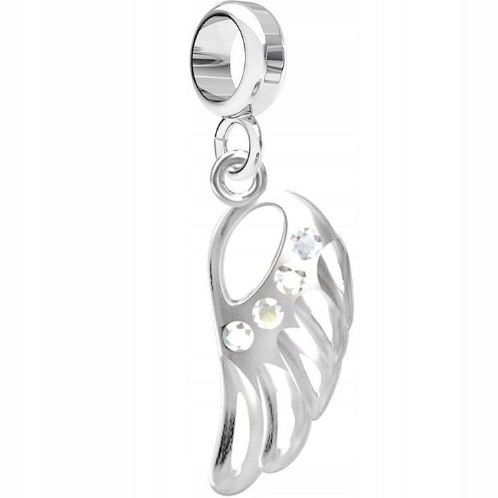 Pandantiv argintiu 925 cu motiv de aripa, Larezo, 30x20mm, antialergic