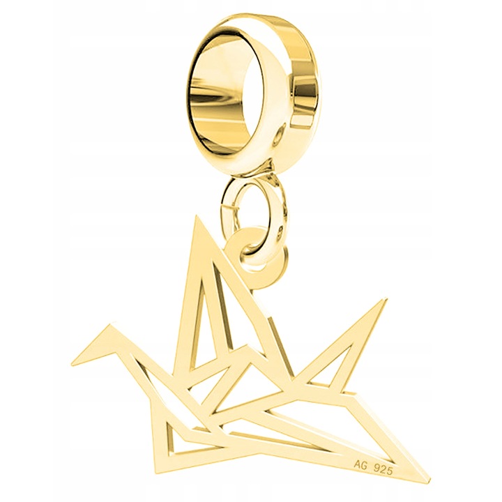 Pandantiv din argint 925 cu aur 585, Larezo, motiv animal, 21x11mm, set complet cu cutie de bijuterii.