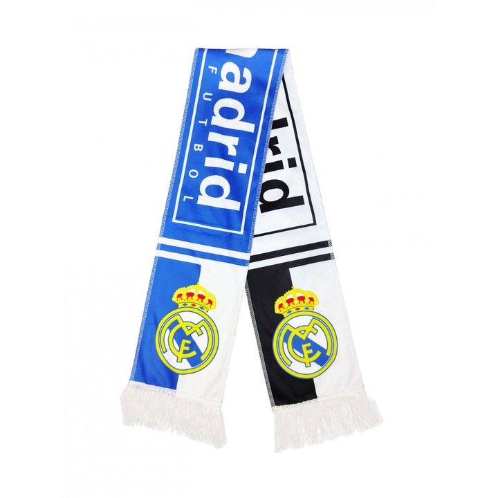 Real Madrid szurkolói sál, 1.43m x 16.5cm, pamut bársony anyag